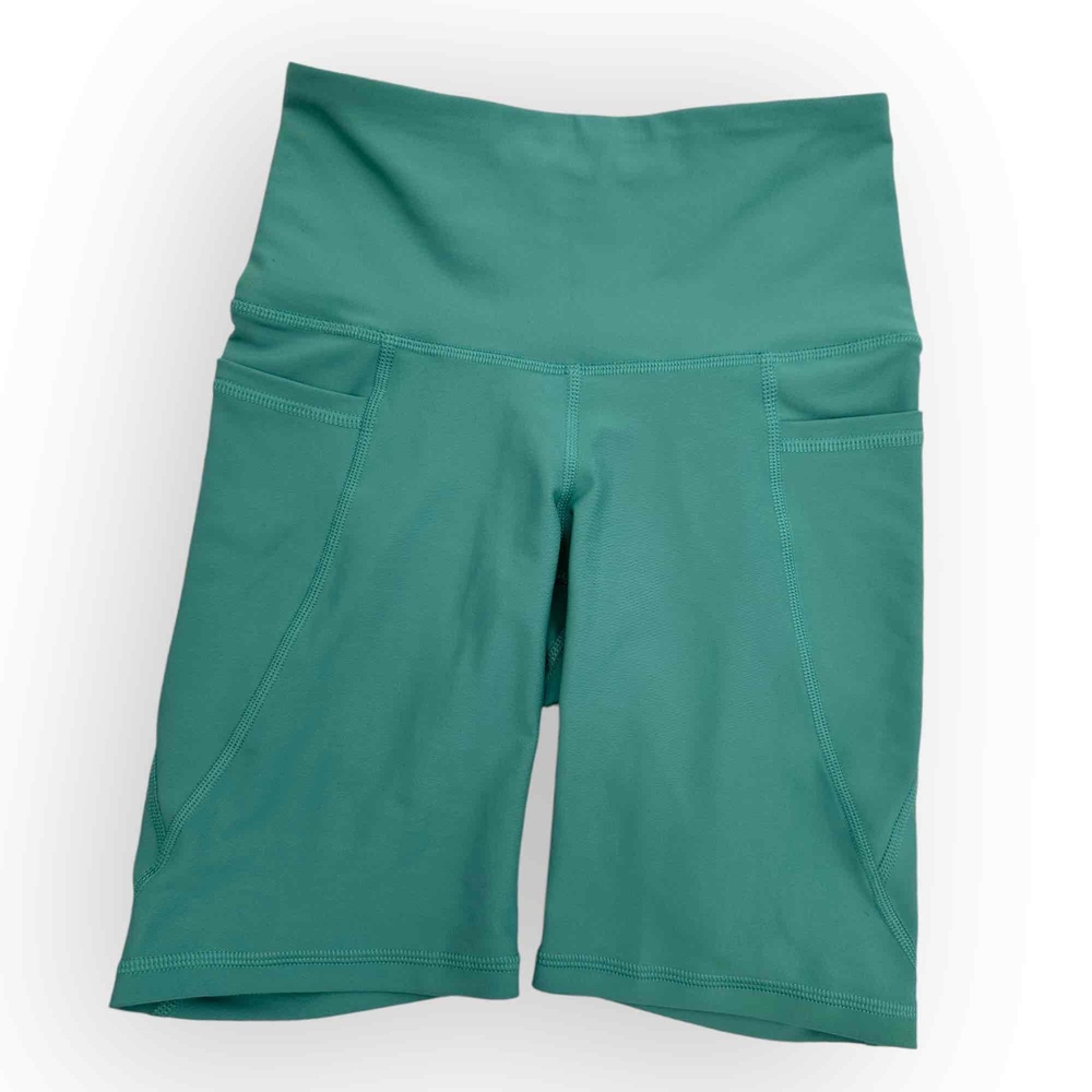 Old Navy Active Green Powersoft High Waisted Bike Shorts With Pockets XS